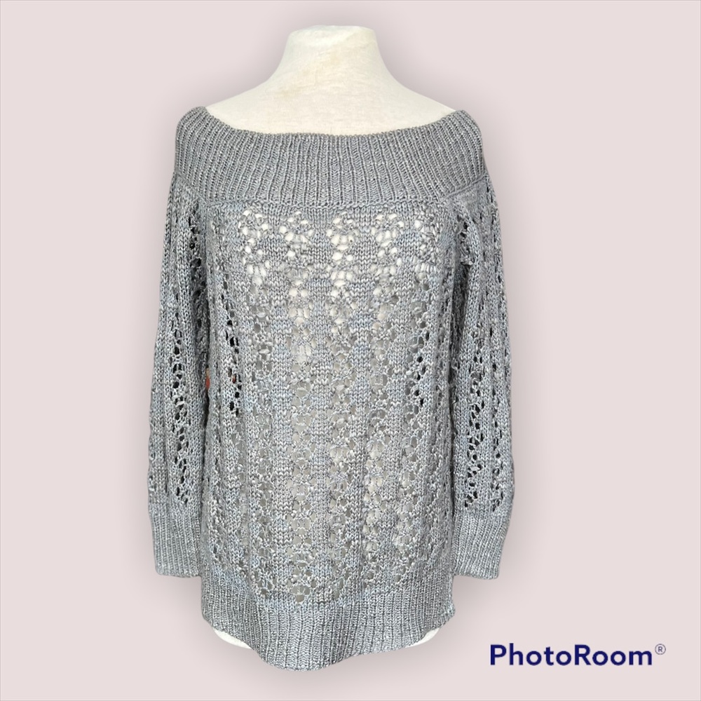 Cozy Casual Off Shoulder Loose Knit Sweater